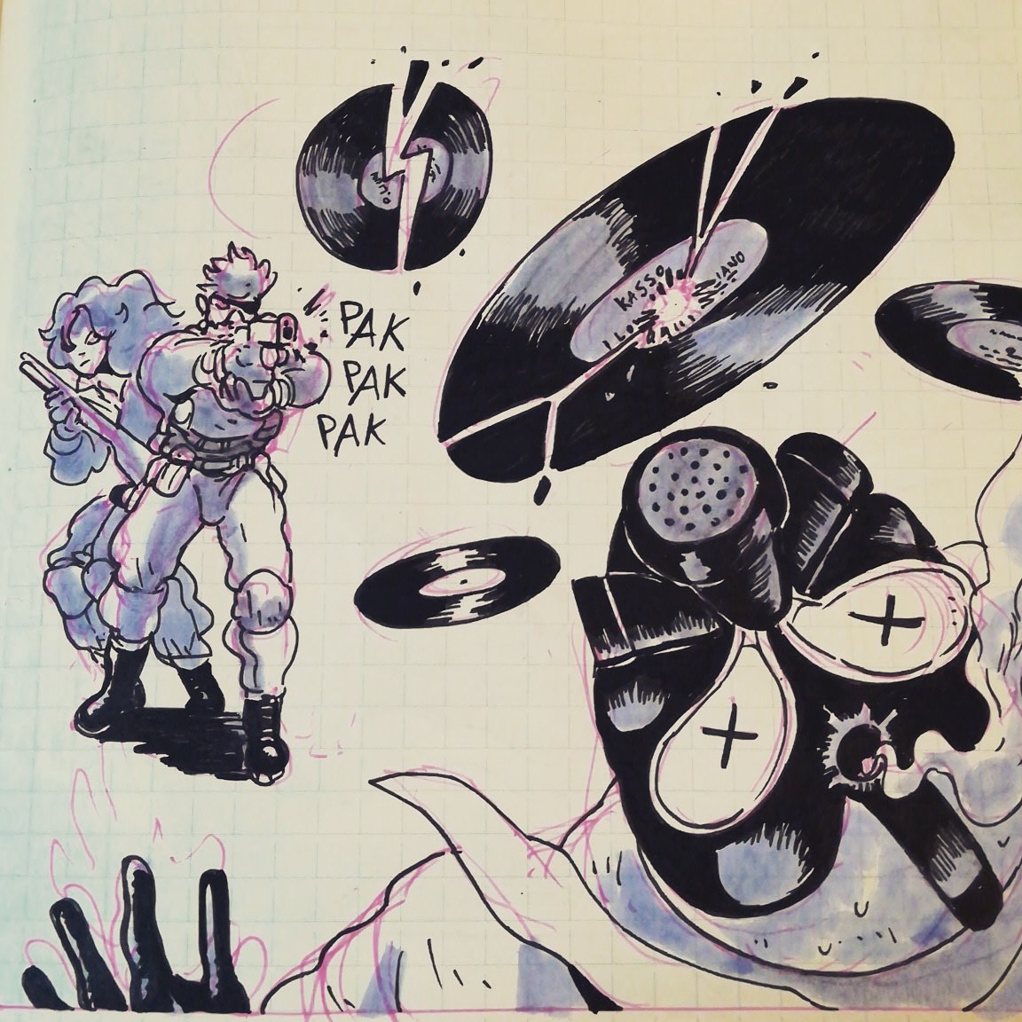 doubleicebackfire: Inktober 2018 final part : the end of Mozzabase feat. ItalodiscoMantis,