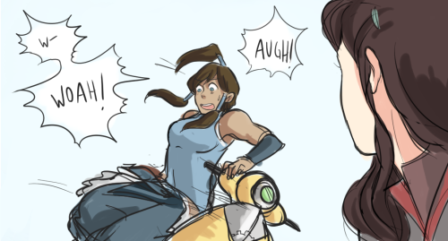 beroberos:  Suave!Korra is back for you Asami. And she’s still trying too hard. For mastertoph cuz she gave me the silly idea ;D  smooth korra is smooth~ < |D