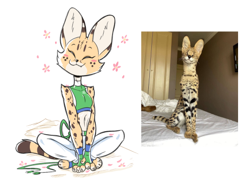 Kiera, but I try to draw her using various Serval memes as reference