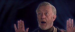 keybladeofsteel:  the-wolfbats:  siderealscion:  hello everyone here’s an out of context screencap of force-ghost obi-wan looking like he’s sarcastically pretending to be surprised by something  “Oh no, a Skywalker fucked up…I am so shocked…”