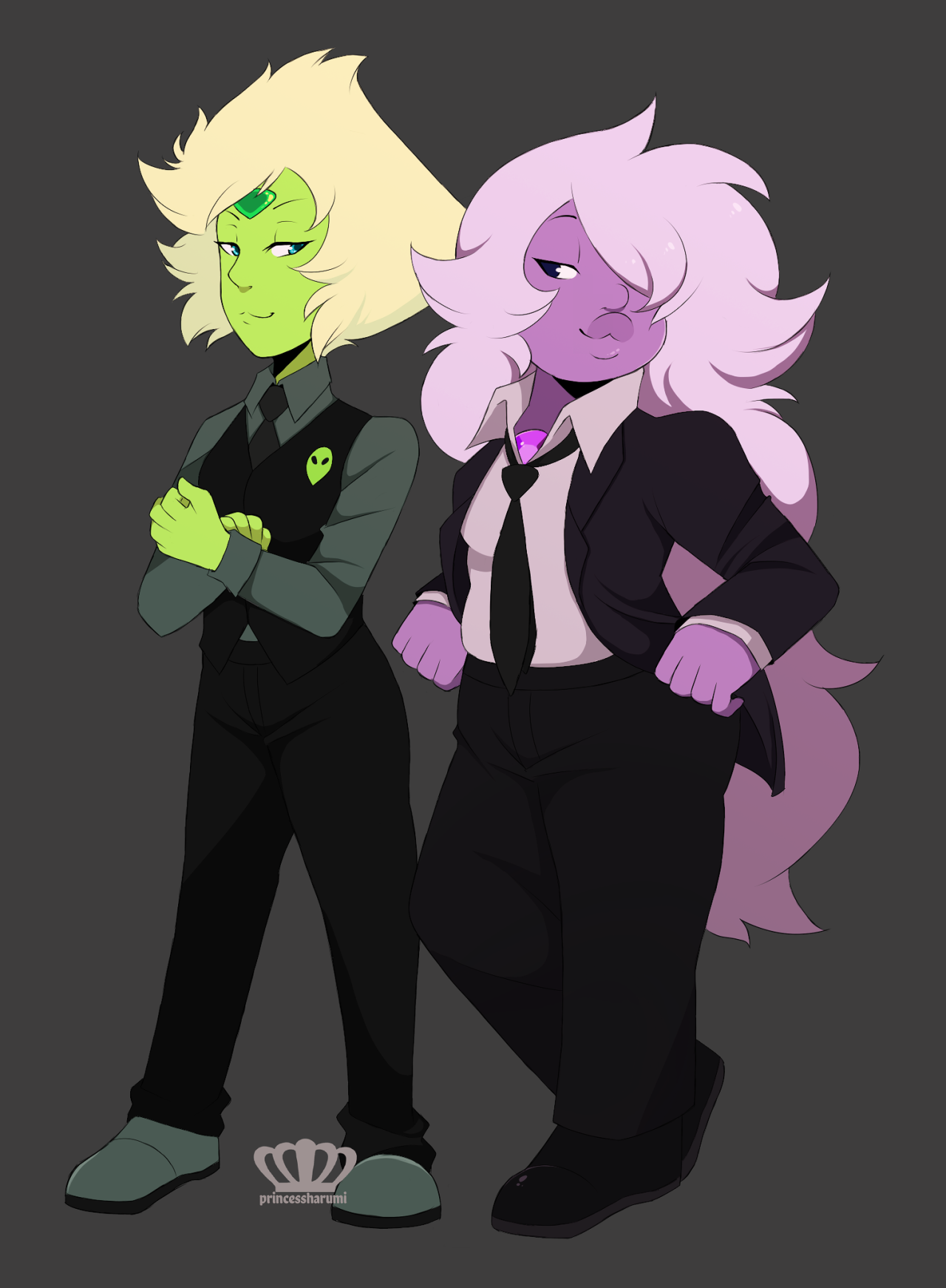princessharumi:Gems in suits !! I’ve been working on this photoset on and off for