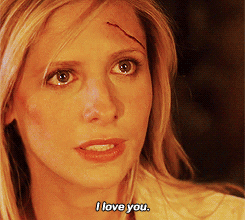 buffygif:I thought this was a sort of romantic image, the two of them. We actually did it with real 