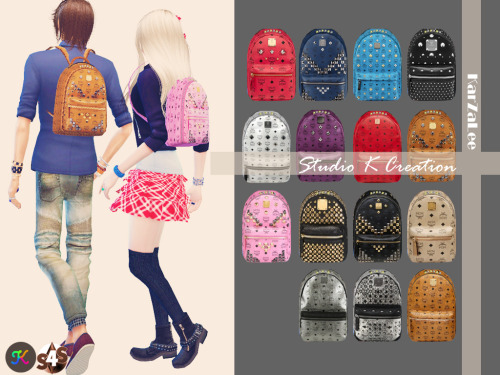 karzalee:  Backpack (S4CC) standalone / new mesh by me / work for base game / 15 colors / find at th