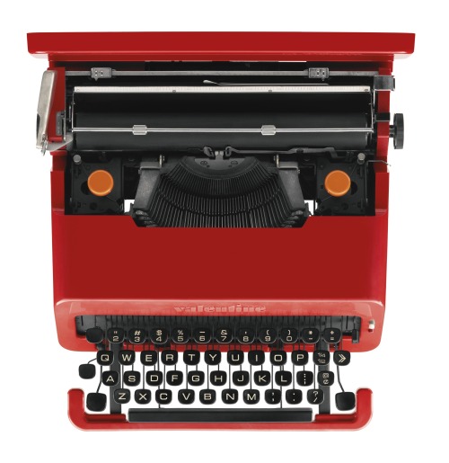 Ettore Sottsass, portable typewriter Valentine, 1969. ABS plastic casing. For Olivetti, Italy. Via S