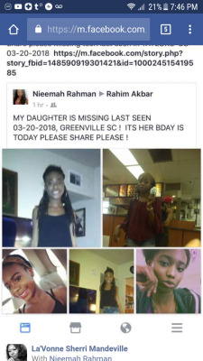 boiledcanela:Please reblog, she’s still missing as of 3/23/18. She’s only 16 and her mother is a good friend of mine.