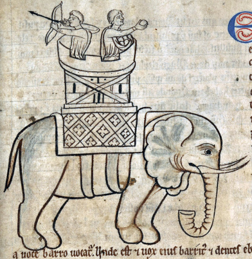 war elephantbestiary, England 12th centuryBL, Add 11283 fol. 4r