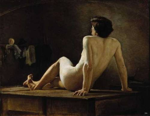 antonio-m:  Demetrio Cosola (1851-1895), Male Nude. Late 19th century Italian classicism.Repost @henrymillerfineart on Instagram.