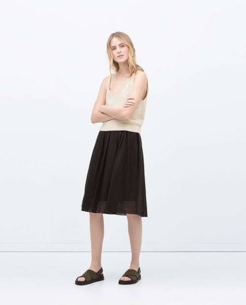 Perforated Faux Leather SkirtSee what&rsquo;s on sale from Zara on Wantering.