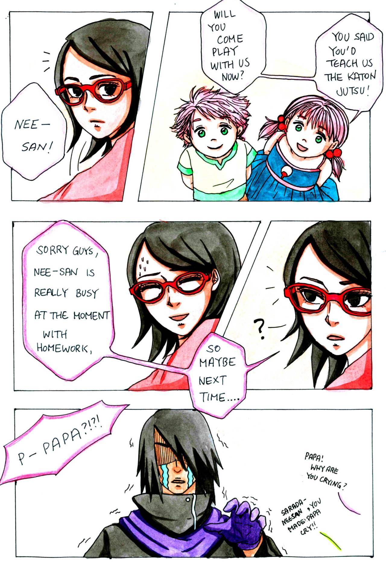 Sarada is a cool Uchiha and doesn't need to have a younger sibling :  r/Boruto