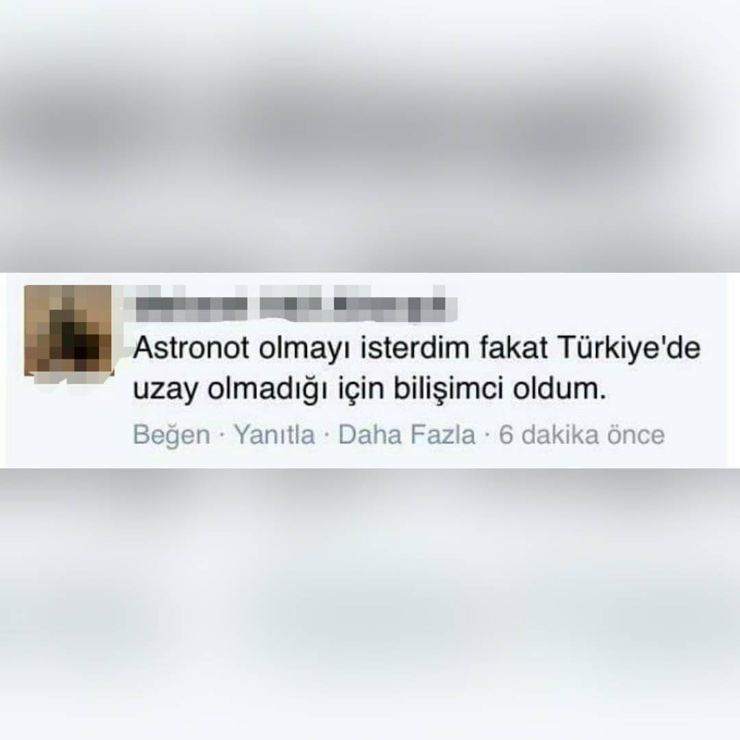 Astronot olmayı isterdim...