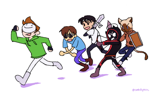 ricedoe: small minecraft manhunt doodle :>