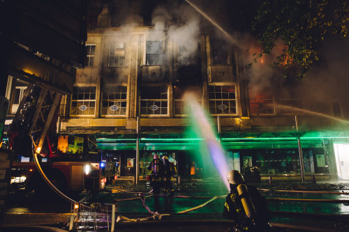 Major fire in a fashion store. Bremen. 2015