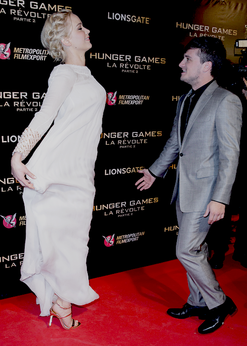 jenniferlawrenceupdated:  Jennifer Lawrence and Josh Hutcherson attend The Hunger