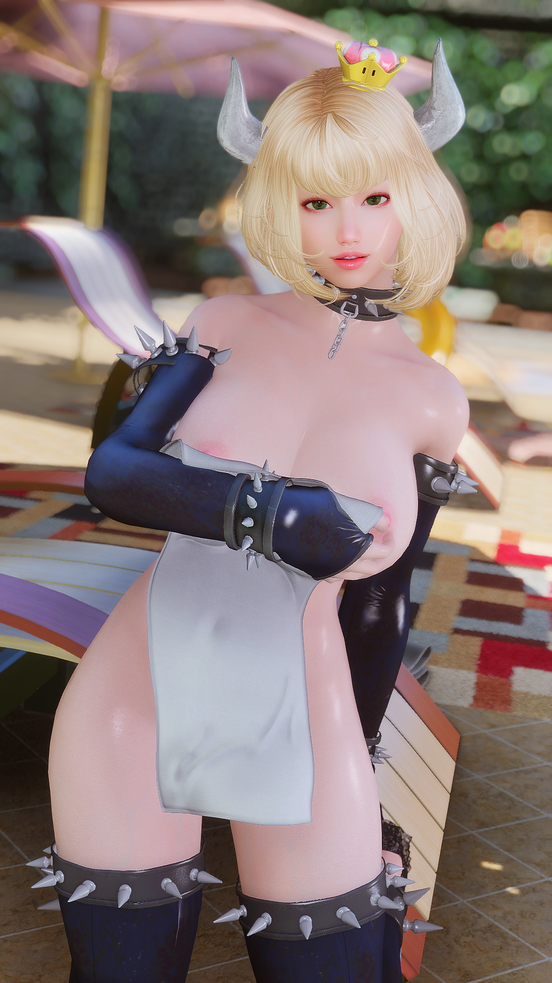 thebodyhunterskyrim:Bowsette outfit &lt;3