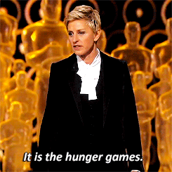rihenna:  Ellen on how the Oscars are like the Hunger Games 