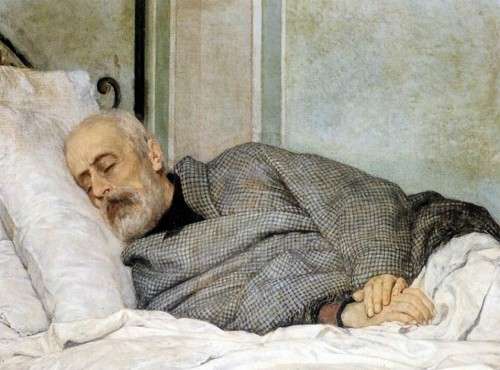 Silvestro Lega, Mazzini morente, 1873.