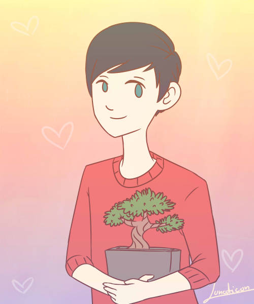 lunaticonlyra:Just trying out a new style, also i never drew phil with plants, so i thought it was a