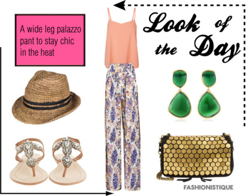 Look of the Day ft Matthew Williamson palazzo pants for a chic summer look Vero Moda red blouse