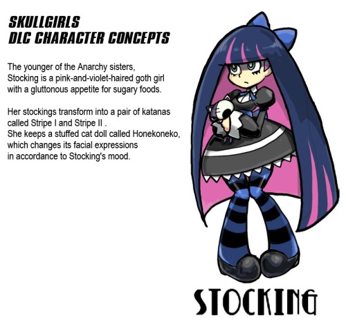 I remember 3 years ago. One friend made sketches about… what if stocking were in skullgirls? 