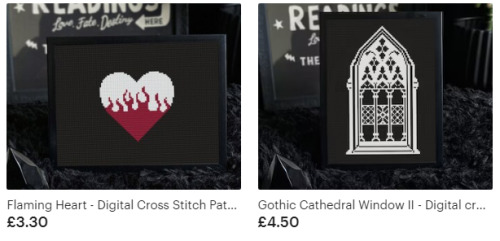 I have finally started putting my cross stitch ideas into reality. Available on Etsy, lots of spooky