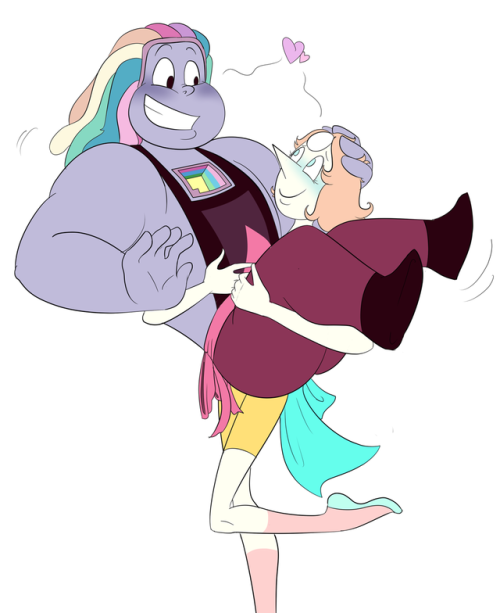 ~Happy space girlfriends!~Don’t get me wrong—I still think Bismuth holding Pearl is amazing, but why not the other way around? Pearl\s certainly strong enough to do it, and Bismuth just might secretly want to be carried around :DNUDE VERSION!