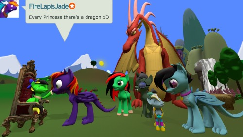 ask-the-out-buck-pony:(Princess Anon spell 2/5) This young princess is so cute she has 5 dragons watching her Asked by@askfirejadeelfdragon / FireLapisJade Guests@ask-emerald-rook / Derek-the-MetaGamer @skyrimfiredragon / SkyrimFireDragon karkovice1