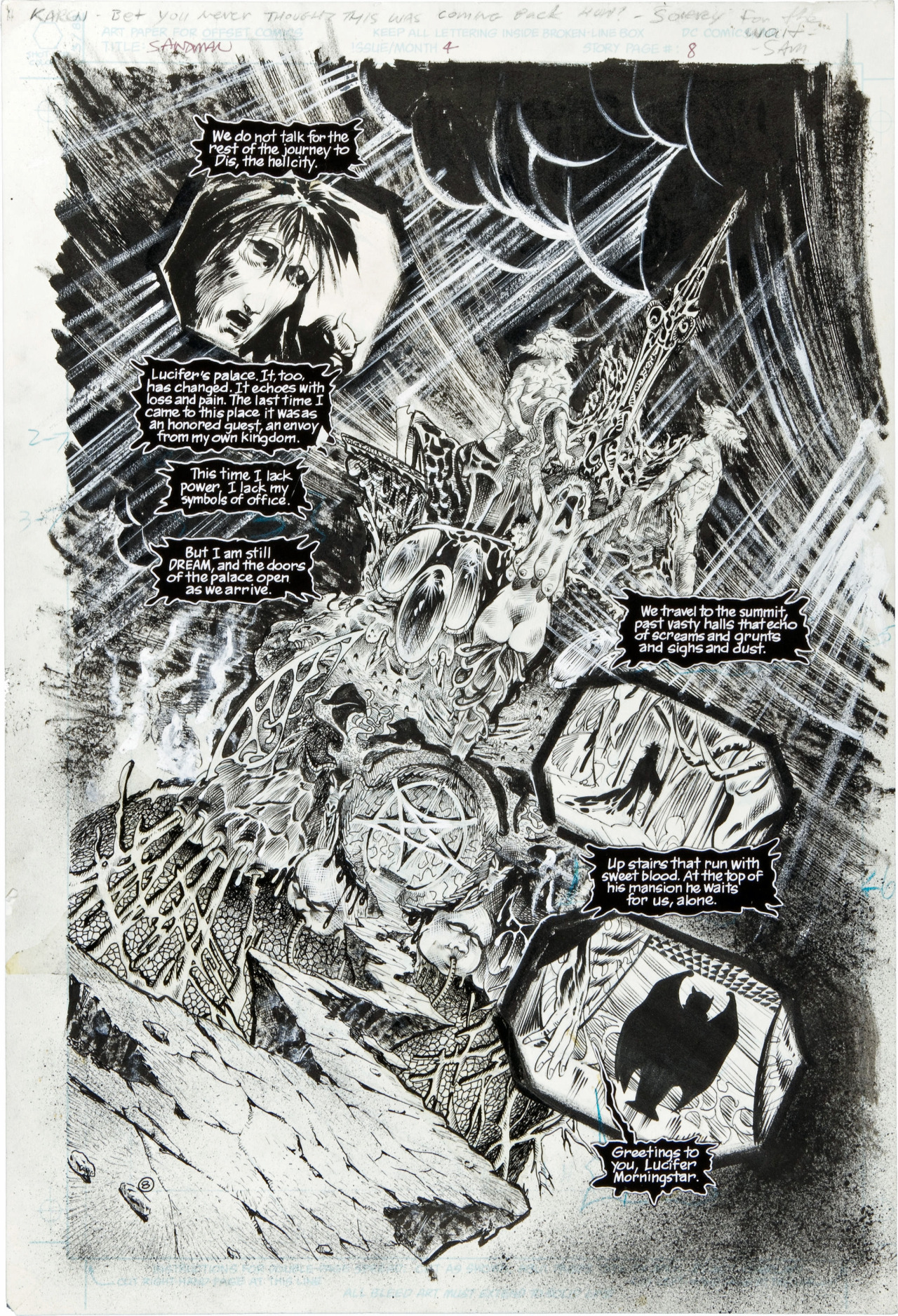 travisellisor:  page 8 from The Sandman (1989) #4 by Sam Kieth, Mike Dringenberg,