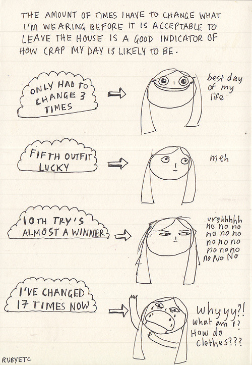 rosacoloredglasses:  sosuperawesome:  My favourite, rubyetc on Tumblr  how do I clothes?