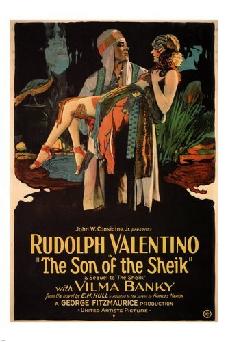 The son of the MOVIE POSTER Rudolph Valentino 1926 24X36 HOT VINTAGE (reproduction, not an original)