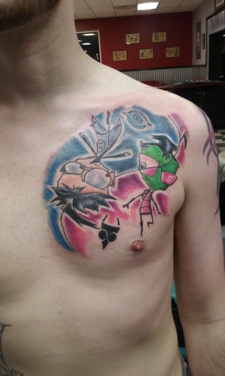 karamatsucc:  every day i live knowing that there is a man on this earth with invader zim fan art i drew when i was 14 tattooed above his nipple  