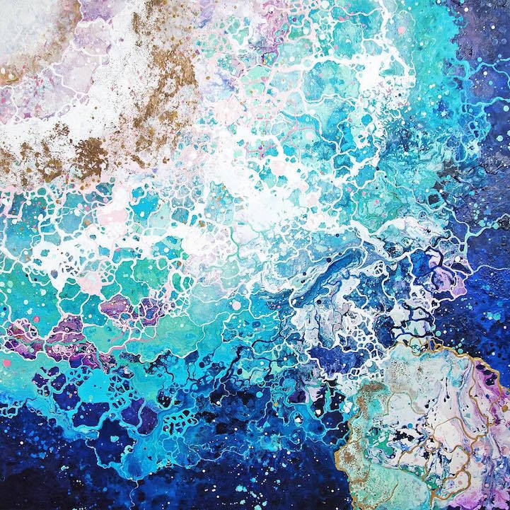 mymodernmet:  Interview: Ethereal Marbled Paintings Express the Inner Light Inside