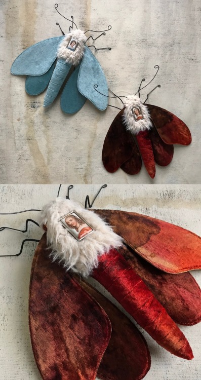 sosuperawesome:Moth Soft SculpturesLarysa Bernhardt on Etsy