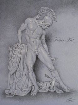 monsieurlabette:    “Achilles in charcoal”