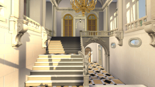 ESCALIER D’HONNEURBack when I created my version of Hotel Beauharnais, I made a Limestone interior s
