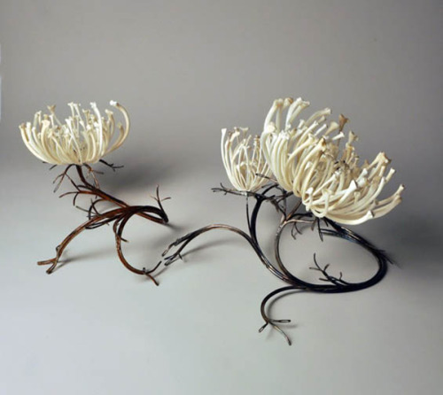Metalsmith artist Jennifer Trask uses bone, among other materials, for her pieces.