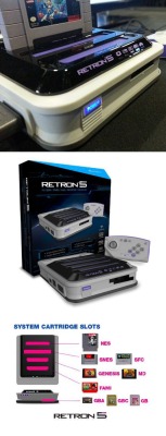 awesomeshityoucanbuy:  Hyperkin RetroN 5 Retro Video Gaming System – Single console, different retro memories. Say hello to the RetroN 5 Retro Video Gaming System, the future of retro gaming. All it takes is one single console to play your old school
