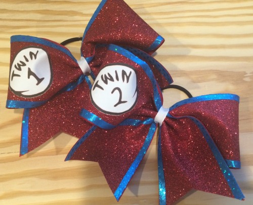 Some bows I made for a pair of twins:)