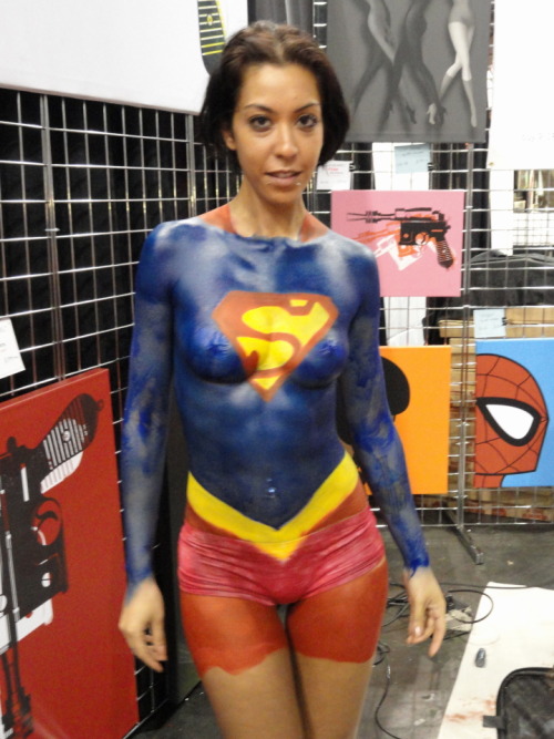 nerdybodypaint:  NYCC’12 Bodypaint Supergirl 