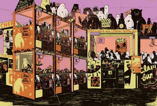 valentinemichaelsmith: sometimes you have to draw claw machines and ufo catchers. link to prints