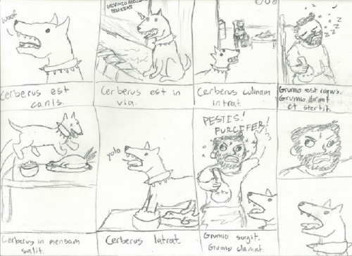 another stupid CLC comic (don&rsquo;t have my tablet, unfortunately, so sorry for the smudges)Cerber