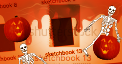 That last sketchdump comprised the last 10 pages of sketchbook 12, so I thought it was kind of funny that I ended up starting sketchbook 13 in the Halloween month.