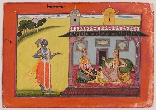 Chesta Chatura Nayaka (The Hero Who is Clever in Actionattributed to Kripal of Nurpur, Pahari 1660–7