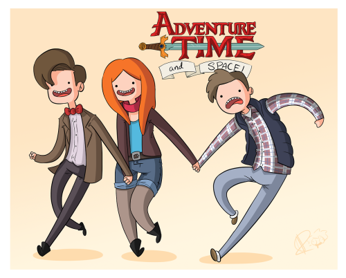 rheasilva:  This Doctor Who/Adventure Time Mashup Is So. Damn. Charming. http://owlhaus.tumblr.com/ 