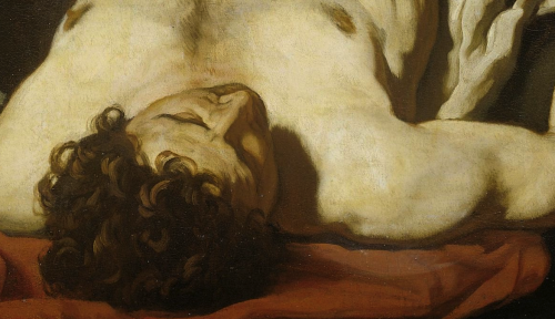 didoofcarthage:Details from Selene and Endymion, attributed to Johann Carl Loth 1660-1680o