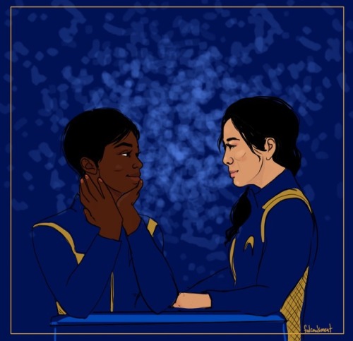 falcondiment:a first officer gazing longingly at their captain is a star trek tradition 