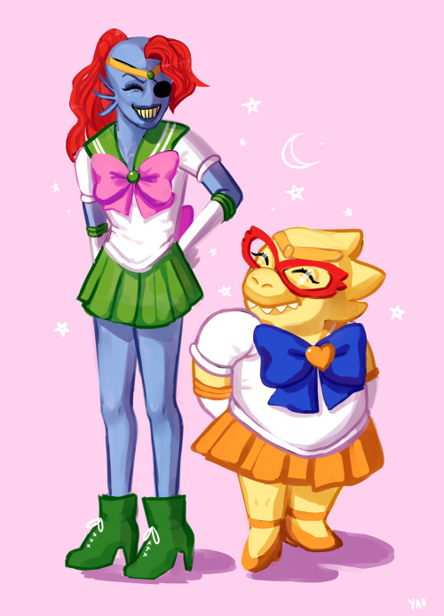 yaolici:what’s wrong with a couple of girlfriends saving the universe and looking cute?(for undertal