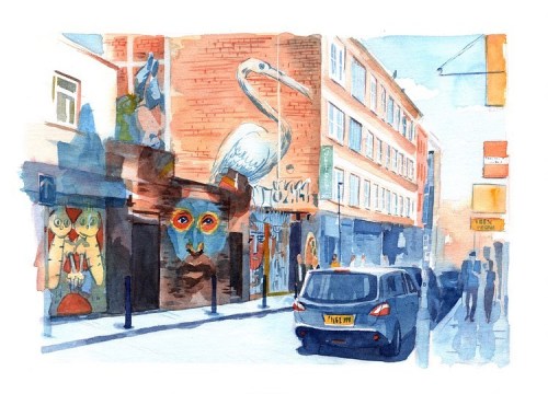 #hanburystreet #london  And another background piece painted for the collaboration with @thegrimfilm
