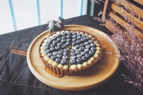 [7⃞甜點日誌] #藍莓杏仁塔 #7號驛站 —————— #tart #blueberry #blueberrytart #y