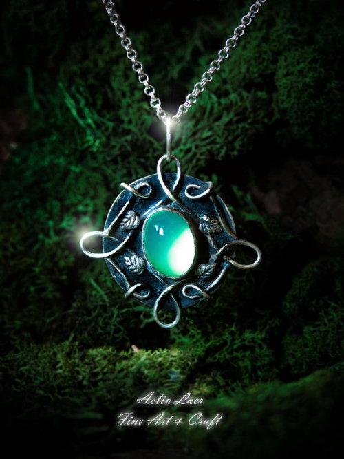 valkyriethais: The Heart Of The Forest silver talisman by Gwillieth