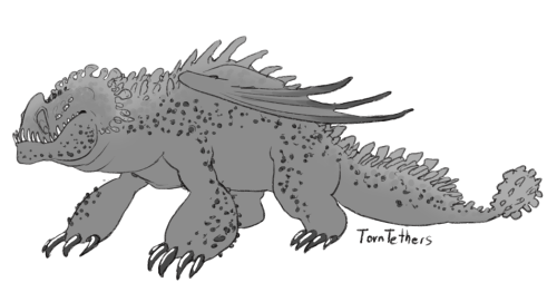 Here, have some doodles from the other night when I was sick and threw on HTTYD. Red Death is m